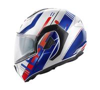Casco modulare Givi X30 Flip Back Pulsar White Blue Red E2206