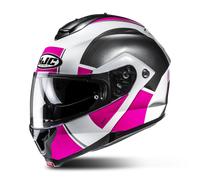 HJC C91N Jyn Casco, nero-bianco-rosa, taglia XS 54 55 per maschi
