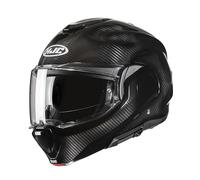 CASCO MODULARE HJC F100 CARBON Nero Solid Carbon