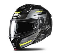 HJC Casco moto apribile i91 Dusk MC3H Nero/Grigio/Giallo Fluo 2XL