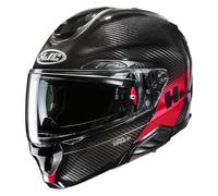 HJC Casco modulare RPHA 91 Carbon ELIG MC1 Nero-Rosso Taglia S