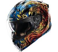 Casco Modulare Icon Threshold Burn Birdie Burn Giallo Blu L