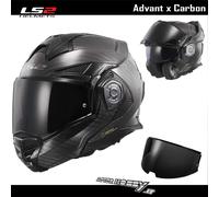 CASCO MODULARE IN CARBONIO LS2 ADVANT X CARBON SOLID FF901 ECE 22.06 LUCIDO