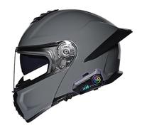 Casco Modulare Integrali Bluetooth Moto Caschi Apribili e modulari Moto con Doppia Visiera Parasole Antiappannamento Antirumore a Risposta ECE Omologato Casco per Donne Uomini A,XL=61~62cm