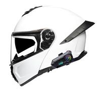 Casco Modulare Integrali Bluetooth Moto Caschi Apribili e modulari Moto con Doppia Visiera Parasole Antiappannamento Antirumore a Risposta ECE Omologato Casco per Donne Uomini C,XL=61~62cm