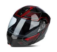 Klim GT1 Expedition Casco in carbonio, nero/rosso, Taglia S (55/56)