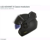 Casco modulare LS2 ADVANT X 569011011Lnero, nero opaco, Zaino, Taglia L