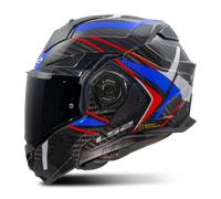 LS2, Casco Moto Modulare ADVANT X CARBON FUTURE II Gloss White Blue, M