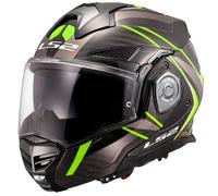LS2, Casco Moto Modulare ADVANT X CARBON FUTURE II Gloss H-V Yellow, M | Antiappannamento