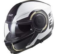 Casco modulare LS2 FF902 SCOPE ARCH Bianco Titanio XS