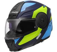 LS2, Casco Moto Modulare SCOPE II DURIA Blue H-V Yellow, XS