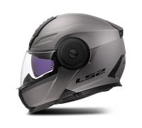 LS2 FF902 Scope II Solid, casco flip up XXL male Grigio Opaco