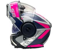 Casco Modulare LS2 FF902 Scope II OXYD Grigio/Blu/Porpora Opaco con Occhiali da Sole e PINLOCK INCLUSI (XS 53/54)