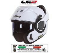 Casco modulare LS2 FF906 Advant bianco luc apertura 180° ECE 22.06 pinlock omag