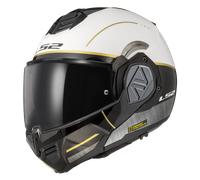 LS2 FF906 Advant Iron Casco, nero-bianco, taglia M