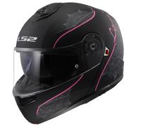 Casco modulare LS2 FF908 Strobe II Lux nero-rosa M