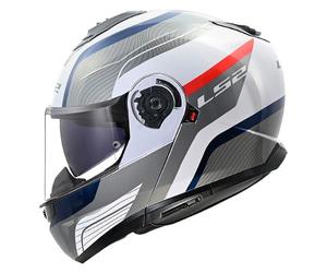 casco modulare ls2 ff908 strobe ii monza - bianco / blu / rosso XS