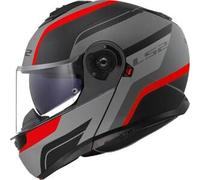 LS2 Casco modulare FF908 Strobe II Monza Opaco Nero/Grigio/Rosso XXL Maschile