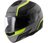LS2, Casco Moto Modulare STROBE II MONZA Matt Black H-V Yellow, XXL