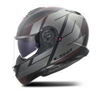 LS2, Casco Moto Modulare STROBE II CODE Matt Black Grey, S
