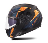 LS2 Helmets Casco moto modulare FF910 Advant II Glide Nero/Arancio opaco L