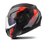 LS2, Casco Moto Modulare ADVANT II GLIDE Black Grey Red, XL