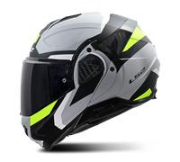 LS2 Casco moto modulare Advant II Triple Grigio chiaro H‑V Giallo 3XL