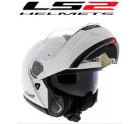 CASCO MODULARE LS2 STROBE 2 FF908 BIANCO LUCIDO CON VISIERINO FUME' E 22.06