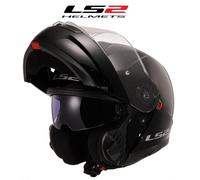 CASCO MODULARE LS2 STROBE 2 FF908 NERO LUCIDO DOPPIA VISIERA DOPPIA OMOLOGAZIONE