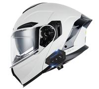 Casco Modulare Moto con Bluetooth, Casco Integrale Moto Conforme alle Norme ECE, con Visiera Parasole, Casco da Moto con Apertura Frontale, Casco Moto Leggero Unisex Adulti O,Large