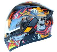 Casco Modulare Moto Supporto Bluetooth, Apertura Frontale, Dotato Visiera Parasole Doppio Strato Resistente Graffi, Conforme alla Certificazione ECE, Adatto Uomini Donne Adul K,X-Large