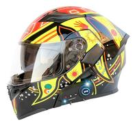 Casco Modulare Moto Supporto Bluetooth, Apertura Frontale, Dotato Visiera Parasole Doppio Strato Resistente Graffi, Conforme alla Certificazione ECE, Adatto Uomini Donne Adul H,2X-Large