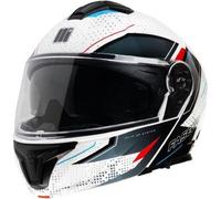 Casco Modulare Motocubo 930 Flip Tourer Fusion Bianco Nero Lucido XS