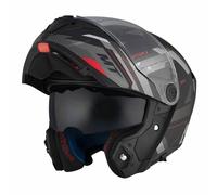 Casco modulare MT Atom 2 SV Bast D5 doppio schermo nero-grigio opaco S (ECE 22.0