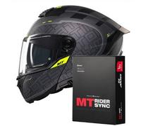 Casco Modulare Mt Helmets con Interfono Mt-Rider Fu404Sv Atom 2 Sv Destiny Opaco