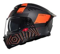 Casco moto apribile MT Atom 2 SV Strange grigio-nero-arancio M