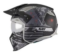 Casco Modulare Mt Helmets Tr902B Sv Streetfighter Sv S Belic Grigio Nero Opaco S