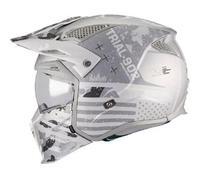 Casco modulare da moto MT Streetfighter SV S Belic A2 bianco-grigio opaco XL