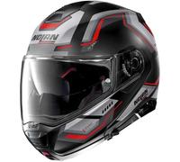 Casco Modulare Nolan N100-5 Upwind N-com 58 Flat Black/Grey/Red Taglia:XXL