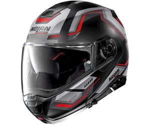 Casco Modulare Nolan N100-5 Upwind N-com 58 Flat Black/Grey/Red Taglia:XXL