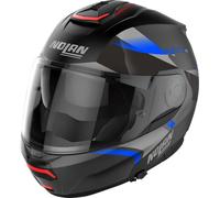 CASCO MODULARE NOLAN N100-6 PALOMA FLAT BLACK SILVER BLUE 26 TAGLIA S