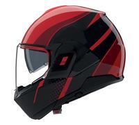 Casco Modulare Nolan N120-1 FLUENTE 360 Rosso / Nero / Rosso viscerale Taglia:S