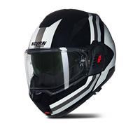 Casco Modulare Nolan N120-1 Nero/Bianco/ArgentoL Nero,Bianco,Argento