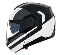 Casco Modulare Nolan N90-3 ROBOTO 348 Nero / Argento / Bianco Taglia:XXL