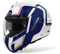 Casco Modulare Reversibile Airoh Mathisse II Genius Blu Rosso Lucido S