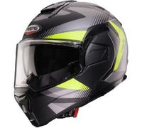 Casco Modulare Reversibile Caberg Trip Lunar Nero Grigio Giallo Fluo Opaco L