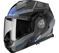LS2, Casco Moto Modulare ADVANT X SPECTRUM Black Titanium Blue, M