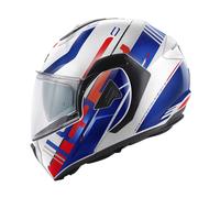 Casco Modulare Reversibile Givi X.30 Pulsar Bianco Rosso Blu Lucido
