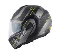 Casco Modulare Reversibile Givi X.30 Pulsar Nero Titanio Giallo Fluo