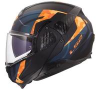 Casco Modulare Reversibile Ls2 FF910 Advant II Glide Nero Arancione Opaco S
